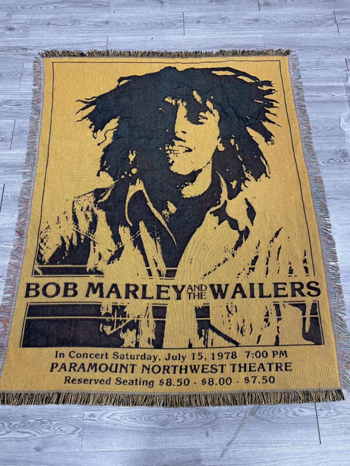 Bob marley woven tapestry blanket - 100% cotton