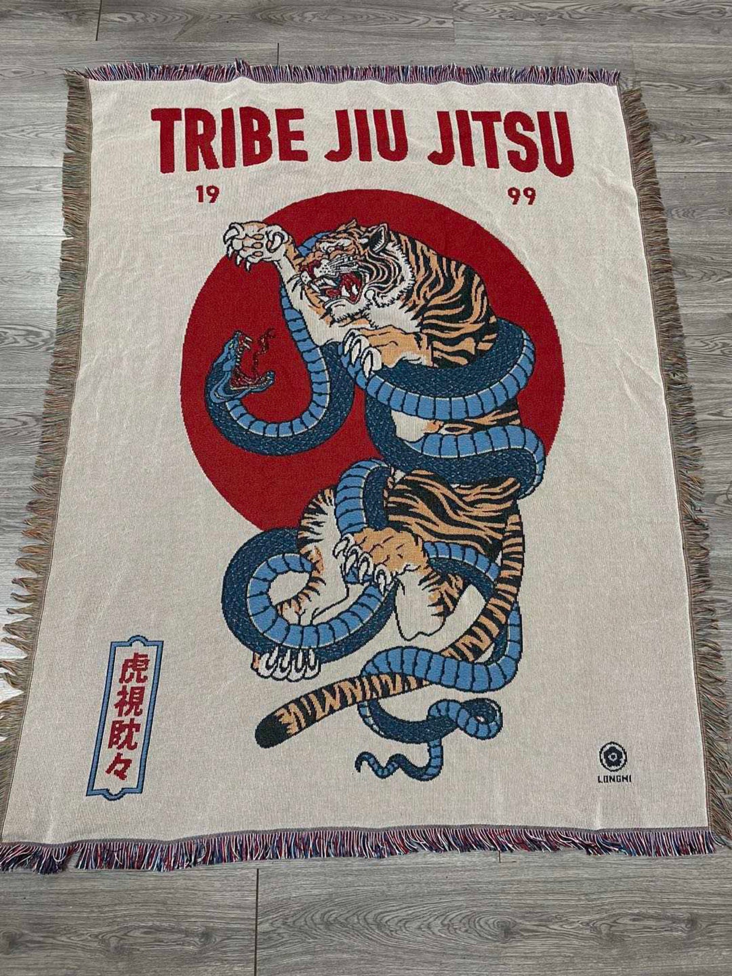 Jiu jitsu traditional woven tapestry blanket - 100% cotton